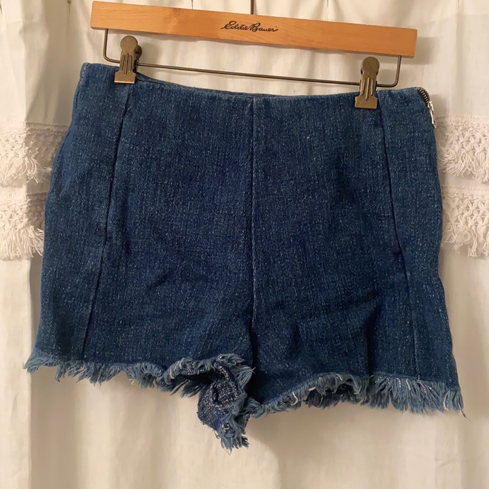 High waisted jeans shorts